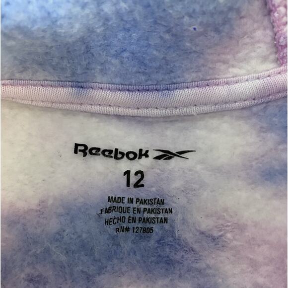 Reebook Girls Sz 12 Hooded Sweatshirt And Pants Pink Tie Dye Pockets LS Set - Picture 4 of 13